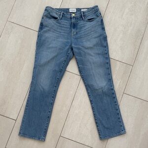 Frame Le High Straight Cropped Jeans